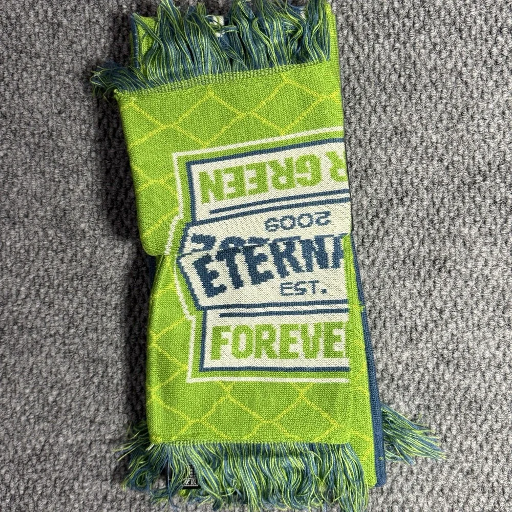 Seattle Sounders FC MLS Scarves 2 Piece Set‎ Multicolor Blue/Green Brand New